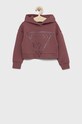 Guess bluza dziecięca z kapturem różowy J2BQ35.FL03S