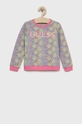 рожевий Дитяча бавовняна кофта Guess Для дівчаток