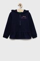 United Colors of Benetton bluza dziecięca z kapturem granatowy 3GNSG500W.P