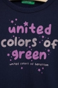 Dječja pamučna dukserica United Colors of Benetton mornarsko plava