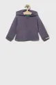 фіолетовий Дитяча бавовняна кофта United Colors of Benetton Для дівчаток