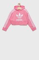 adidas Originals bluza copii imprimeu roz HK0281