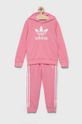 ostry różowy adidas Originals dres dziecięcy Dziewczęcy