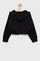 Παιδική βαμβακερή μπλούζα Sisley μαύρο