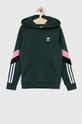 zelená Detská mikina adidas Originals Dievčenský