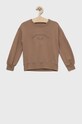 Detská mikina Abercrombie & Fitch bez kapucne hnedá KI252.2427