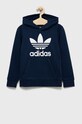 Παιδική μπλούζα adidas Originals με κουκούλα σκούρο μπλε HK0272