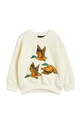 Mini Rodini hanorac de bumbac pentru copii print alb 2272001311