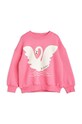 Mini Rodini bluza bawełniana dziecięca nadruk różowy 2272013228