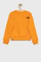 Παιδική βαμβακερή μπλούζα The North Face πορτοκαλί
