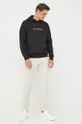 Βαμβακερή μπλούζα Tommy Hilfiger μαύρο
