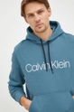 μπλε Βαμβακερή μπλούζα Calvin Klein