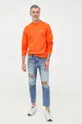 Μπλούζα Calvin Klein πορτοκαλί