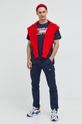 Bavlněná mikina Tommy Jeans červená