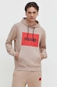 HUGO bluza bawełniana beżowy 50473168