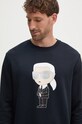 Karl Lagerfeld bluza bawełniana 500951.705071 granatowy 500951.705071