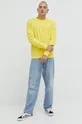Βαμβακερή μπλούζα adidas Originals κίτρινο