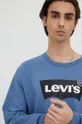 μπλε Βαμβακερή μπλούζα Levi's
