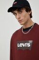 Levi's hanorac de bumbac burgundia 38423.0016