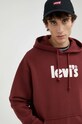 Levi's hanorac de bumbac burgundia 38479.0110