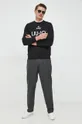 Βαμβακερή μπλούζα Liu Jo μαύρο