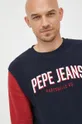mornarsko modra Bombažen pulover Pepe Jeans