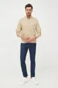 Βαμβακερή μπλούζα Pepe Jeans μπεζ