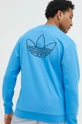 голубой Хлопковая кофта adidas Originals