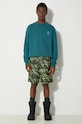 Bavlněná mikina Samsoe Samsoe JOEL M22300127 tyrkysová AW24