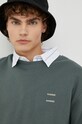 Samsoe Samsoe bluza bawełniana JOEL zielony M22300127