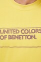 Bavlněná mikina United Colors of Benetton 3J68U100F.27T žlutá