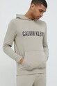 Calvin Klein Underwear bluza piżamowa melanż beżowy 000NM1966E.9BYY
