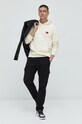 HUGO bluza bawełniana 50477318 beżowy AW22