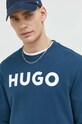 HUGO bluza bawełniana 50477328 niebieski