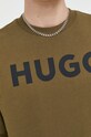 HUGO bluza bawełniana 50477328 zielony