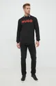 Bombažen pulover HUGO črna
