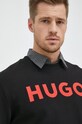 Бавовняна кофта HUGO чорний 50477328