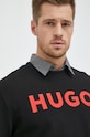 Bavlnená mikina HUGO čierna 50477328