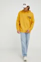 Βαμβακερή μπλούζα Wrangler κίτρινο