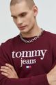 mahoniowy Tommy Jeans bluza