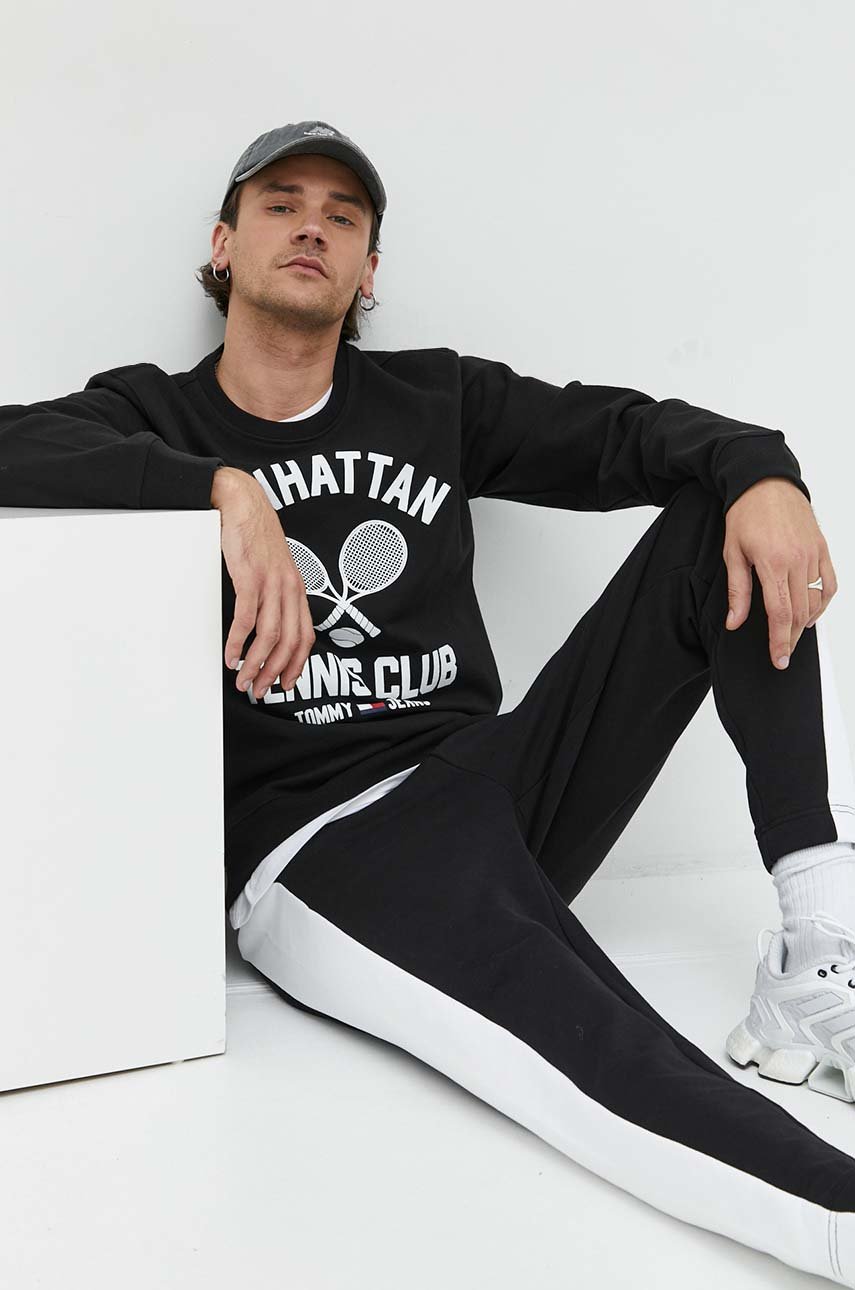 Bavlněná mikina Tommy Jeans černá
