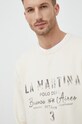La Martina bluza bawełniana UMF312 beżowy