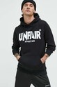 Памучен суичър Unfair Athletics памук черен UNFR18.075