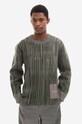 A-COLD-WALL* wool jumper Two-Tone Jacquard Knit medium thickness green ACWMK074