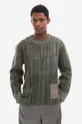 zelena Volnen pulover A-COLD-WALL* Two-Tone Jacquard Knit Moški