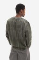 Odzież A-COLD-WALL* sweter wełniany Two-Tone Jacquard Knit ACWMK074 zielony