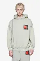 grigio A-COLD-WALL* felpa in cotone Relaxed Cubist Hoodie Uomo