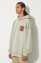 A-COLD-WALL* bluza bawełniana Relaxed Cubist Hoodie szary ACWMW088