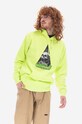 Bavlněná mikina PLEASURES Soundscape Hoodie P22U006 zelená
