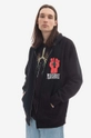 čierna Mikina PLEASURES HST Zip Hoodie Pánsky